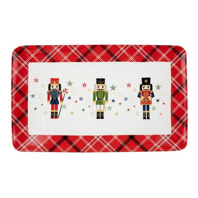 Talerz prostokątny CHRISTMAS NUTCRACKER 25,8 x 15,8 cm