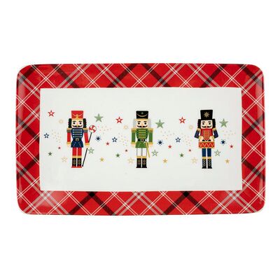 Talerz prostokątny CHRISTMAS NUTCRACKER 25,8 x 15,8 cm