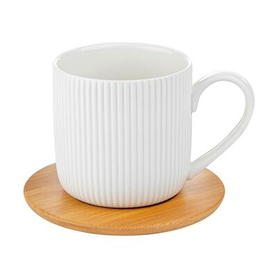 Filiżanka ze spodkiem bambusowym ALISA 260 ml