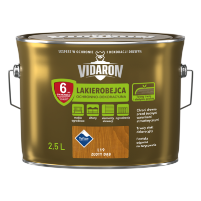 Lakierobejca Ochronno-Dekoracyjna Złoty Dąb L19 2,5 l VIDARON