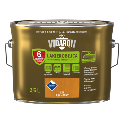 Lakierobejca Ochronno-Dekoracyjna Dąb Jasny L20 2,5 l VIDARON