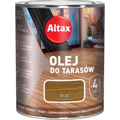 Olej do tarasu 0,75 l Brąz Altax