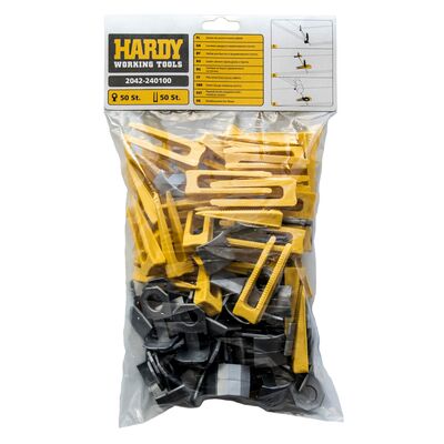 Zestaw klipsy 50 sztuk + kliny 50 sztuk HARDY