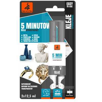 Klej epoksydowy uniwersalny 5 min. 2 x 12,5 ml DRAGON