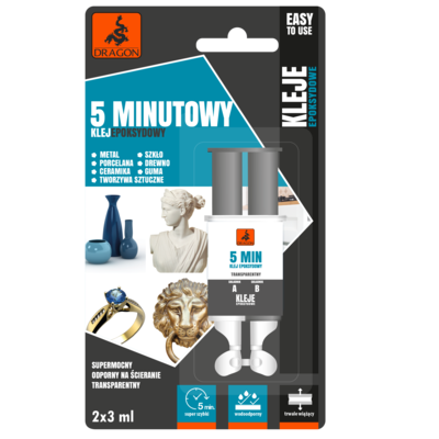Klej epoksydowy uniwersalny 5 min. 2 x 3 ml DRAGON