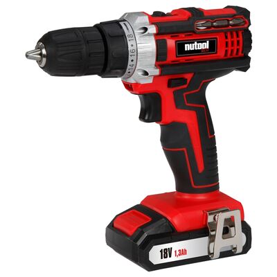 Wiertarko-wkrętarka akumulatorowa 18 V 2 baterie + walizka NUTOOL RED