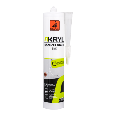 Akryl 280 ml biały DRAGON