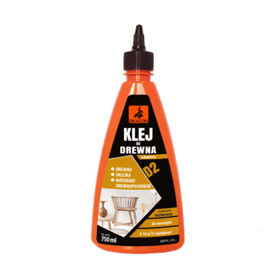 Klej do drewna D2 750 ml tworzywo DRAGON