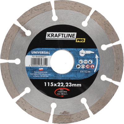 Tarcza diamentowa segmentowa 115 x 22,23 mm KRAFTLINE PRO