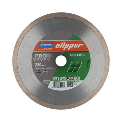Tarcza diamentowa pro ceramic H9 230 x 25.4/22,23 Norton Clipper