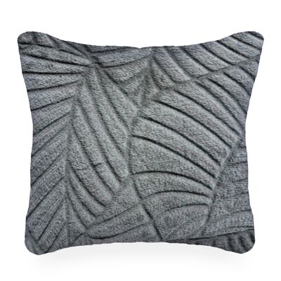 Poduszka flanelowa Leafline 40 x 40 cm szara