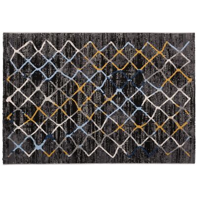 Dywan Capri 60 x 100 cm romby ciemny szary