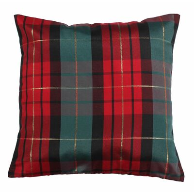 Poszewka TARTAN 45 x 45 cm zielono-czerwony