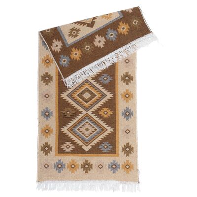 Dywan Kilim 120 x 180 cm miód romby