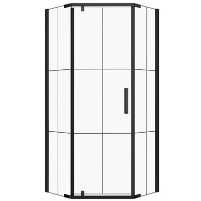 Kabina natryskowa Metro 90 bez brodzika czarna Kerra