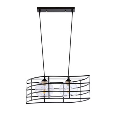 Lampa wisząca 2-płomienna W-5179/2 60 W E27 czarna