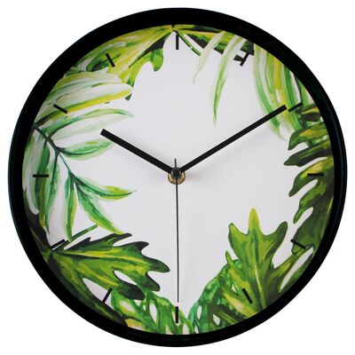 Zegar ścienny GREENERY 25 cm czarny