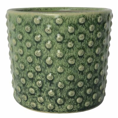 Osłonka ceramiczna KARIN 12 x 12 x 10,5 cm zielony bubble