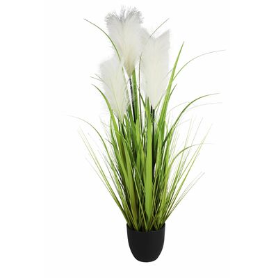 Sztuczny kwiat w doniczce trawa cebulowa 88 cm zielona
