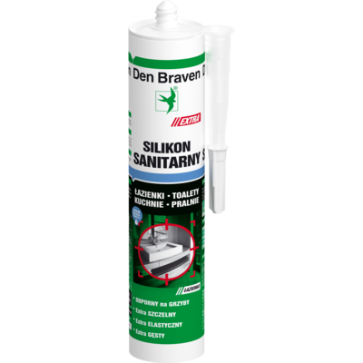 Silikon sanitarny EXTRA 280 ml biały Den Braven