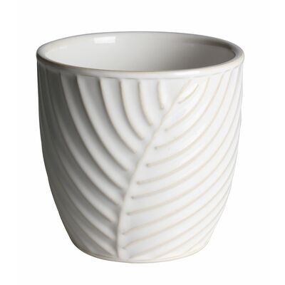 Osłonka ceramiczna JUNE 13,5 x 13,5 x 13 cm kremowa