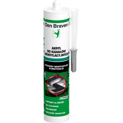 Akryl do kanałów wentylacyjnych VENTILATION SEALANT 280 ml szary Den Braven