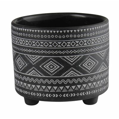 Osłonka terrakota EVERT 17 x 17 x 15 cm czarna