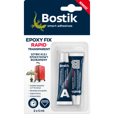 Szybki klej epoksydowy bezbarwny 2 x 5 ml