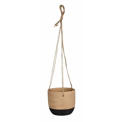 Osłonka wisząca LINAS 14 x 14 x 12,5 cm jasnobrązowy-czarny
