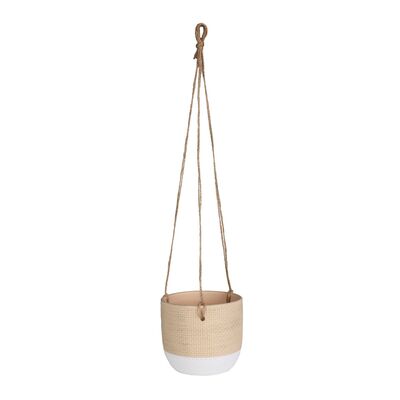 Osłonka wisząca LINAS 14 x 14 x 12,5 cm kremowo-biały