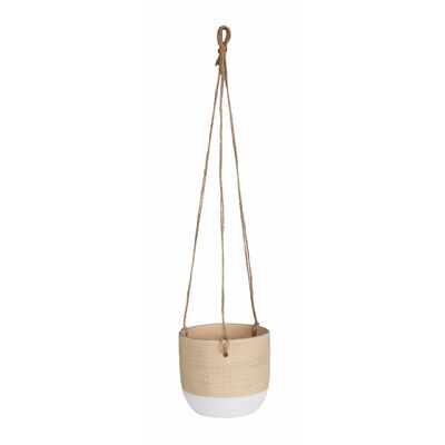 Osłonka wisząca LINAS 14 x 14 x 12,5 cm kremowo-biały
