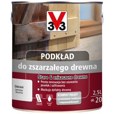 Podkład pod lazurę do drewna zszarzałego 2,5 l