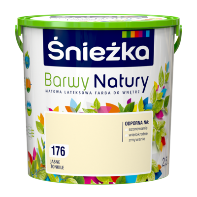 Farba lateksowa Barwy Natury jasne żonkile 176 2,5 l Śnieżka