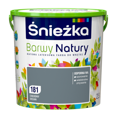 Farba lateksowa Barwy Natury chłodny ocean 181 2,5 l Śnieżka