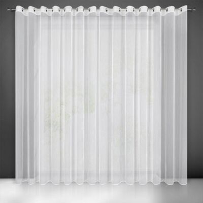 Firana PILAR 350 x 250 cm przelotki biały