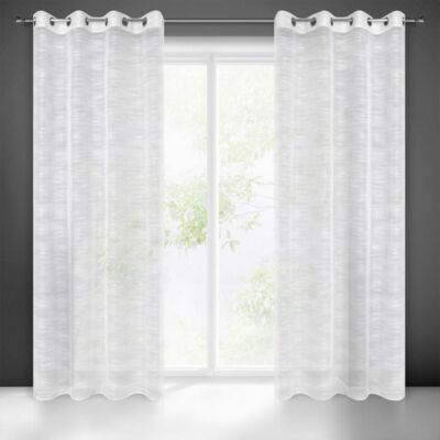 Firana ASTERA 140 x 250 cm przelotki biały