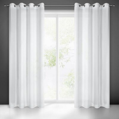 Firana ESTEL 140 x 250 cm przelotki biały