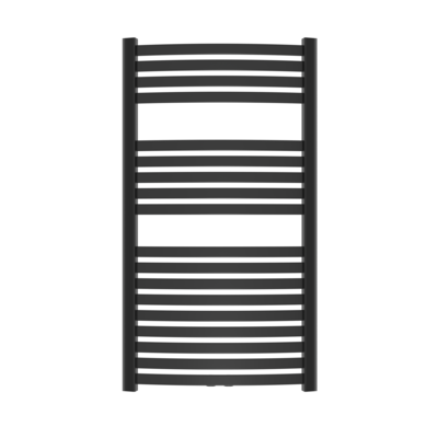Grzejnik czarny 540 x 1000 + duoplex czarno-złoty + maskownica czarna