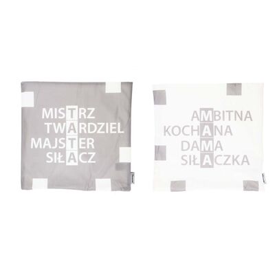 Poszewka na poduszkę 40 x 40 cm tata/mama