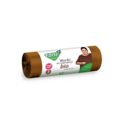 Worki na śmieci zawiązywane do segregacji 120l 8szt. BIO FORTE+