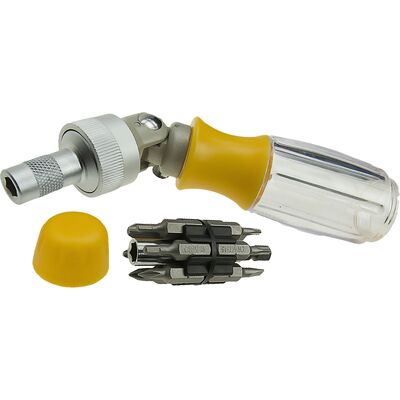 Wkrętak wielofunkcyjny z grzechotką i przegubem 13 w 1, zestaw: 14 sztuk Condor