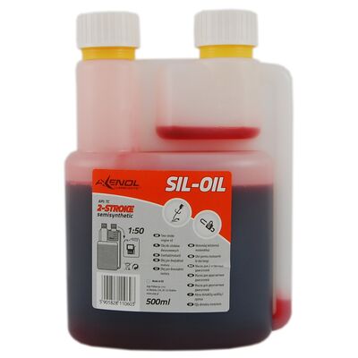 Olej SIL-OIL do dwusuwów czerwony semisyntetic API TC 500 ml Axenol