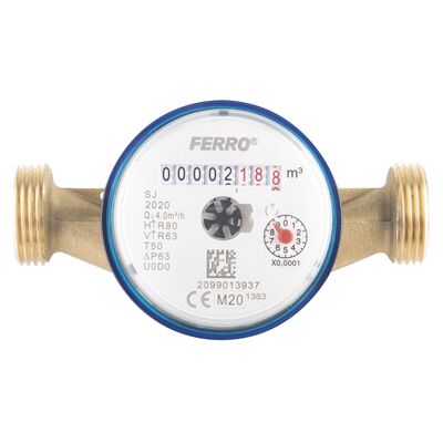 Wodomierz 1-strumieniowy suchobieżny 1/2" 2,5 M3/H, T50C
