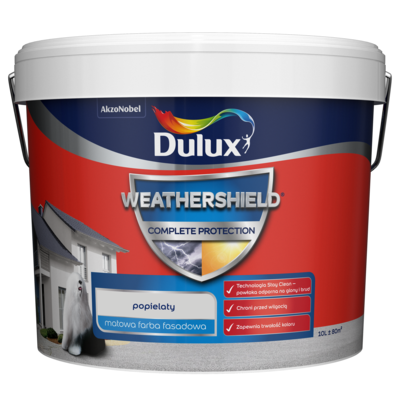 Farba elewacyjna WEATHERSHIELD COMPLETE popielaty 10 l Dulux