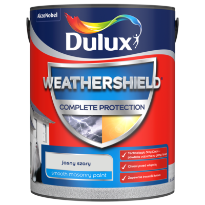 Farba elewacyjna WEATHERSHIELD COMPLETE jasny szary 5 l Dulux