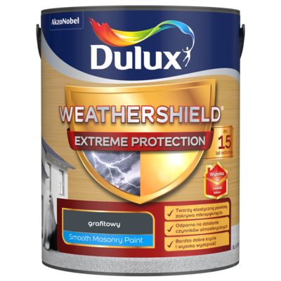 Farba elewacyjna WEATHERSHIELD EXTREME grafitowy 5 l Dulux