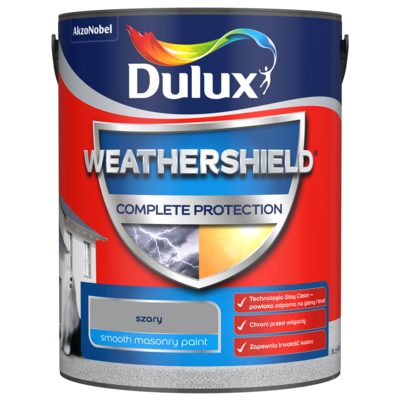 Farba elewacyjna WEATHERSHIELD COMPLETE szary 5 l Dulux