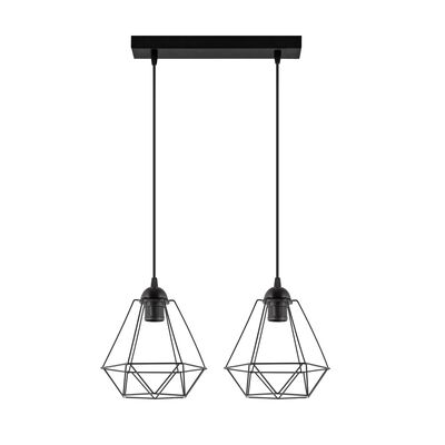 Lampa wisząca 2-płomienna W-L 1201/2 60 W E27 czarna