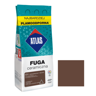Fuga ceramiczna 024 ciemnobrązowy alubag 2 kg ATLAS