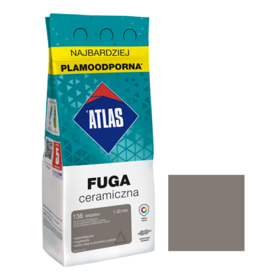 Fuga ceramiczna 136 srebrny alubag 2 kg ATLAS